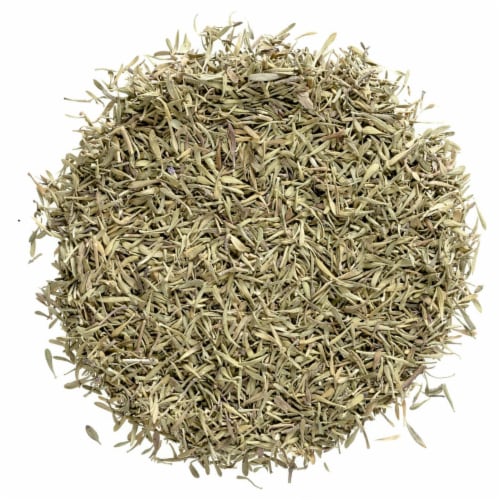 Aiva Dried whole thyme leaves / Tomillo Entero / Thymus vulgaris L. Perspective: front
