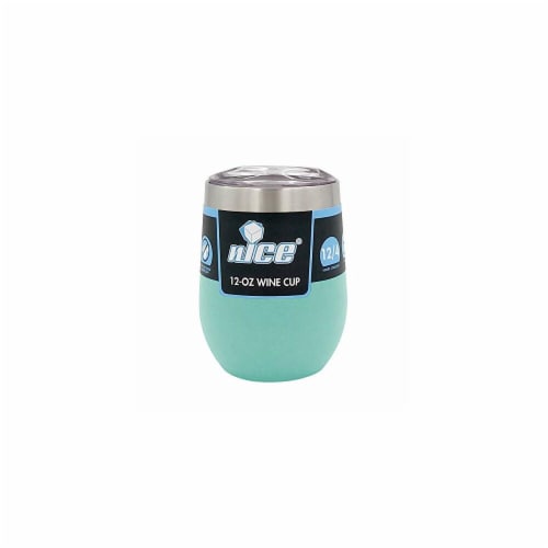 nICE WPF-519565 12 oz Vacuum-Insulated Stainless-Steel Wine Tumbler  Seafoam Pack of 10 Perspective: front