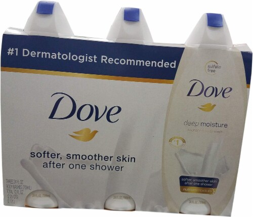 Dove Deep Moisture Body Wash (3/ 24 Oz Net Wt 72 Oz) Perspective: front
