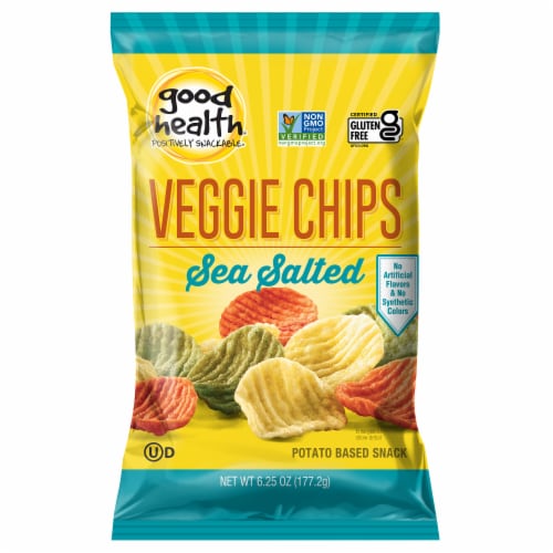 Good Health Sea Salt Veggie Chips Perspective: front