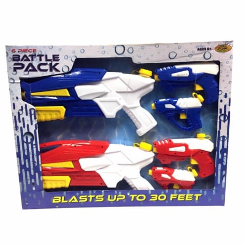 Water Sports 262976 Battlepack Toy Water Guns - 6 Piece Perspective: front
