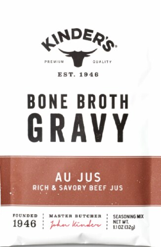 Kinders Bone Broth Gravy Au Jus Mix Rich and Savory Beef Jus 25421 Perspective: front