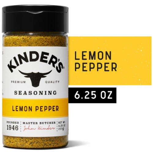 Kinder's® Lemon Pepper Seasoning Perspective: front