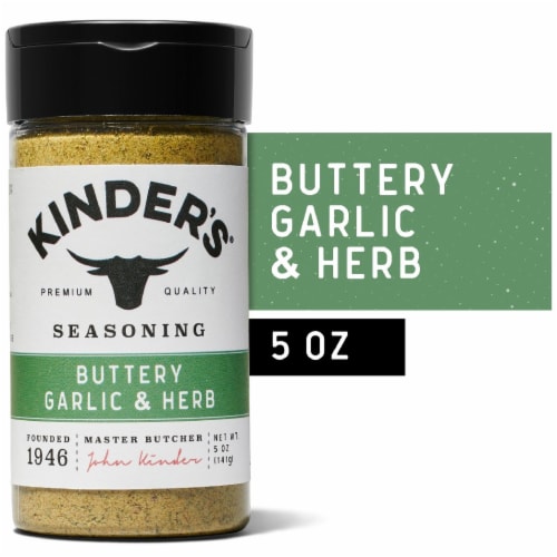 Kinder's® Buttery Garlic & Herb Handcrafted Premium Dry Seasoning Perspective: front