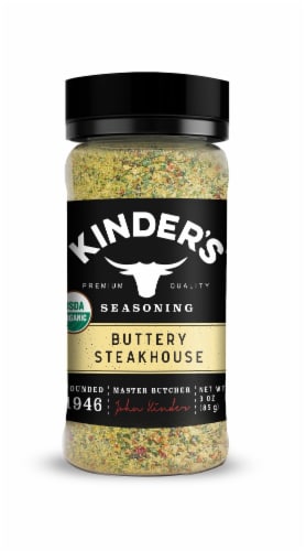 Kinder's® Organic Buttery Steakhouse Seasoning Perspective: front