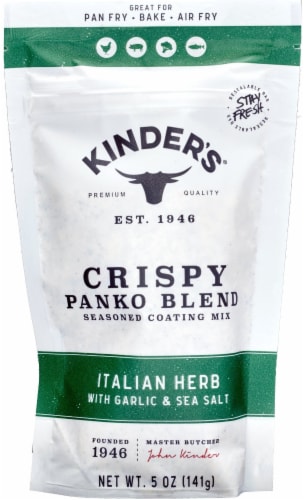 Kinder's® Italian Herb with Garlic & Sea Salt Crispy Panko Blend Seasoned Coating Mix Perspective: front