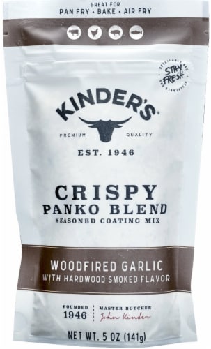 Kinder's® Woodfired Garlic Crispy Panko Blend Seasoned Coating Mix Perspective: front