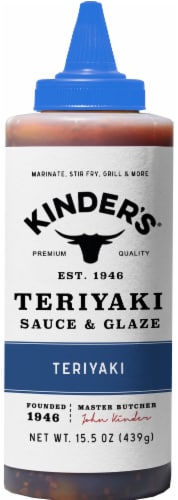 Kinder's® Teriyaki Sauce Glaze & Marinade Perspective: front