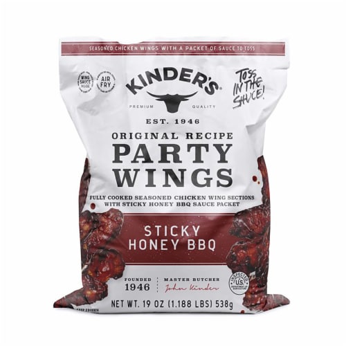 Kinder's® Sticky Honey BBQ Chicken Wings Perspective: front