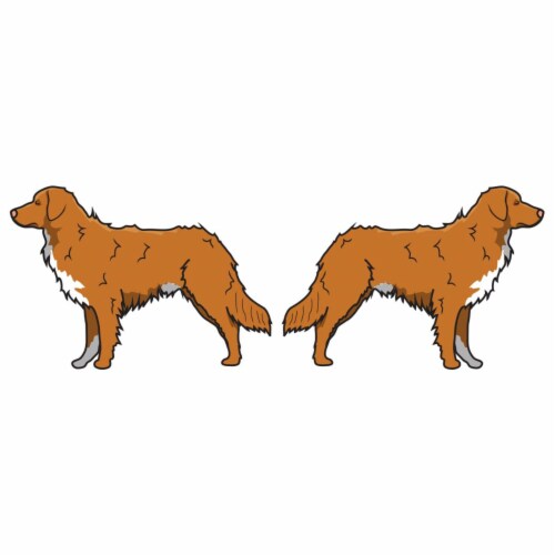 SignMission 6 in. Super Cute Dog Decal - Nova Scotia Duck Tolling Retriever - Pack of 2 Perspective: front