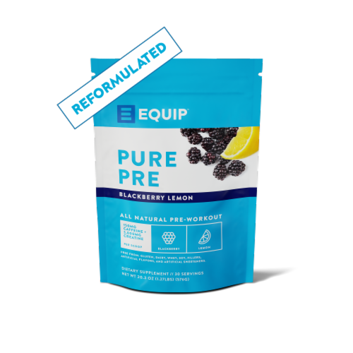 Equip Foods PurePRE All Natural PreWorkout with Caffeine Reduce