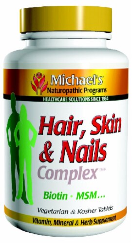 Michael's Naturopathic Programs Hair Skin & Nails Complex Tablets Perspective: front