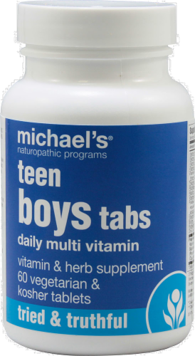 Michael's Naturopathic Teen Boys Multi-Vitamin Perspective: front