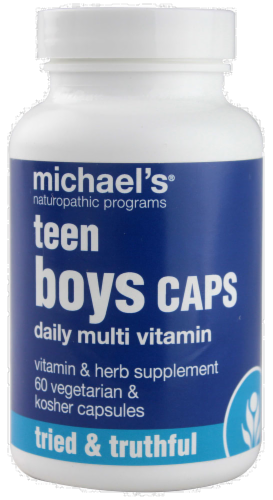 Michael's Naturopathic Teen Boys Multi-Vitamin Capsules Perspective: front