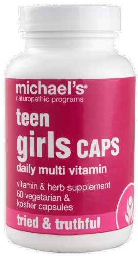 Michael's Naturopathic Teen Girls Multi Vitamin Perspective: front