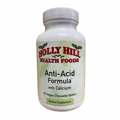 Holly Hill Health Foods Anti-Acid Formula with Calcium, 90 Vegan Chewable Wafers Perspective: front