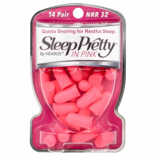 Sleep Pretty in Pink 14 pair Ear Plugs Perspective: front