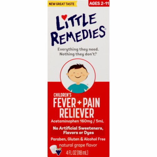 Little Fevers Grape Children's Fever & Pain Reliever Medicine, 4 fl oz