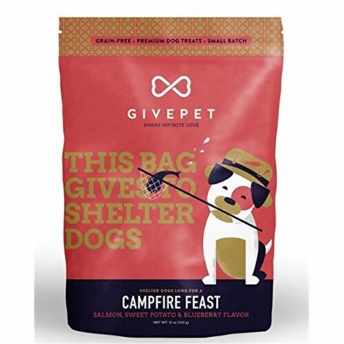 GivePet 45118879 Campfire Feast Pet Salmon, Sweet Potato & Blueberry Flavor Dog Food - 12 oz Perspective: front