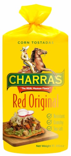 Charras Red Original Corn Tostadas Perspective: front