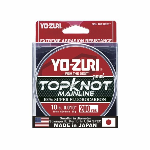 Yo-Zuri® TopKnot™ Fluorocarbon Mainline 200YD Spool Perspective: front