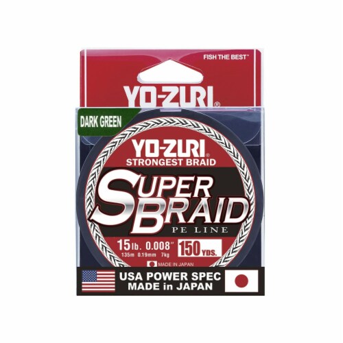 Yo-Zuri® Superbraid 15LB Dark Green Perspective: front