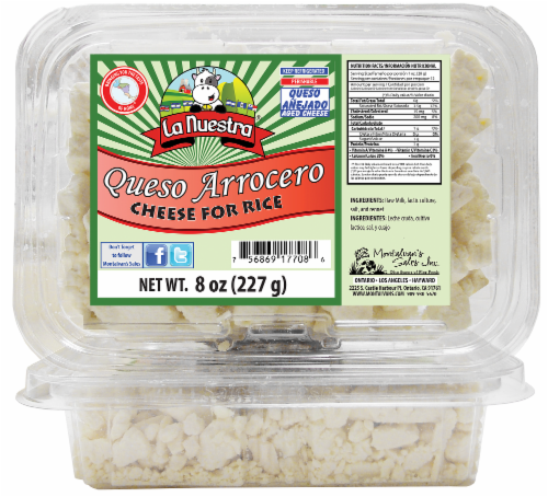 La Nuestra Queso Arrocero Cheese for Rice Perspective: front