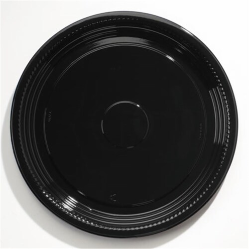 16 in. dia Caterline Casuals Thermoformed Platters - Black Perspective: front