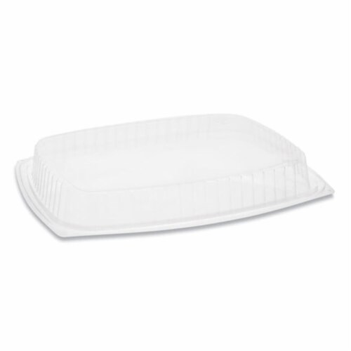 48-64 oz Showcase Deli Container Lid, Clear Perspective: front