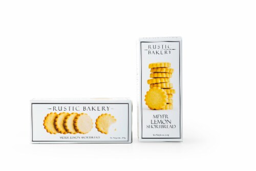 Rustic Bakery Meyer Lemon Shortbread Cookies Perspective: front