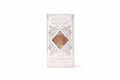 Rustic Bakery Mini Gingerbread Tile Cookies Perspective: front
