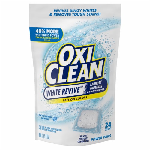 OxiClean White Revive Laundry Whitener + Stain Remover Power Paks, 24 Count  (Pack of 2)