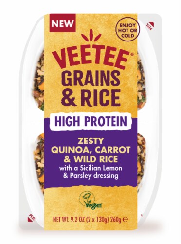 Zesty Quinoa, Carrot & Wild Rice in a Sicilian Lemon & Parsley Dressing Perspective: front