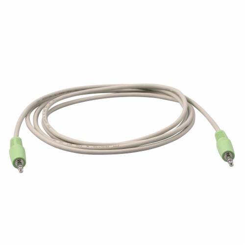 C2G 3.5mm Male To Male Stereo Audio Cable PC 99 Color Coded 6 Feet Beige Perspective: front