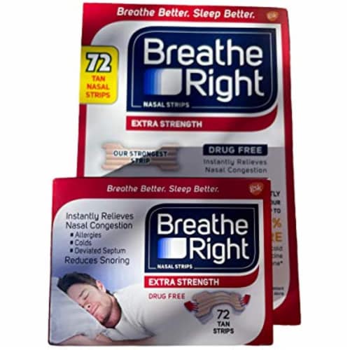 Breathe Right Extra Nasal Strips, 72 Count, 4 Pack, 1 - Kroger