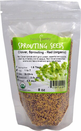 Handy Pantry Organic Clover Sprouting Seed Perspective: front