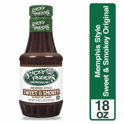 Intens uitzetten Zelden Sticky Fingers Memphis Style Sweet & Smokey Barbecue Sauce, 18 oz - Kroger