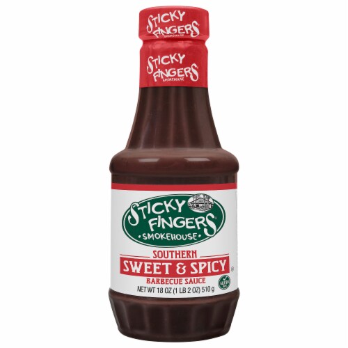 Sticky Fingers® Smokehouse Southern Sweet & Spicy BBQ Sauce Perspective: front