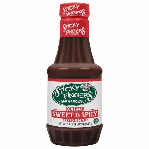 Sticky Fingers® Smokehouse Southern Sweet & Spicy BBQ Sauce Perspective: front