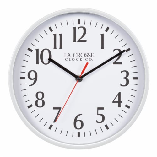 La Crosse Clock Company 8 Inch Basicis Analogy Wall Clock - White Perspective: front