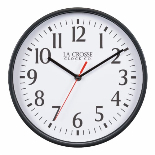 La Crosse Clock Company 8 Inch Basicis Analogy Wall Clock - Black Perspective: front