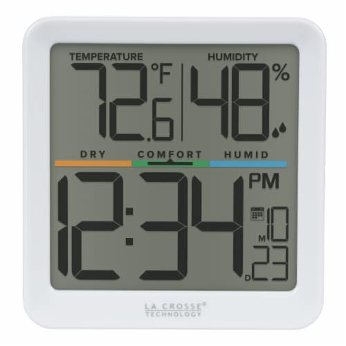 La Crosse Technology Digital Clock Comfort Meter Perspective: front