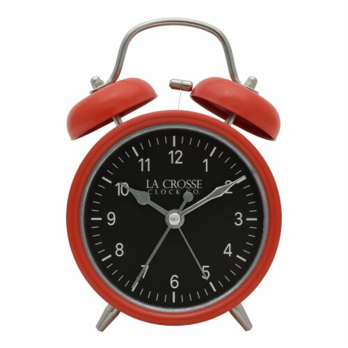 La Crosse Technology Twin Bell Alarm Clock - Red Perspective: front