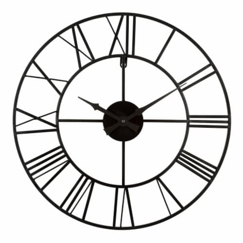 La Crosse Technology Wrought Iron Wall Clock - Black Perspective: front