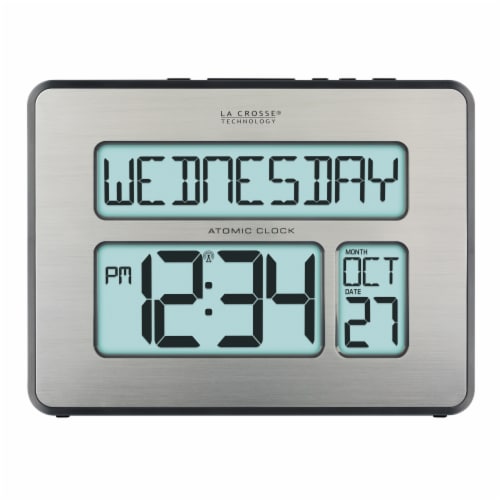 La Crosse Clock Company Atomic Digital Clock Perspective: front