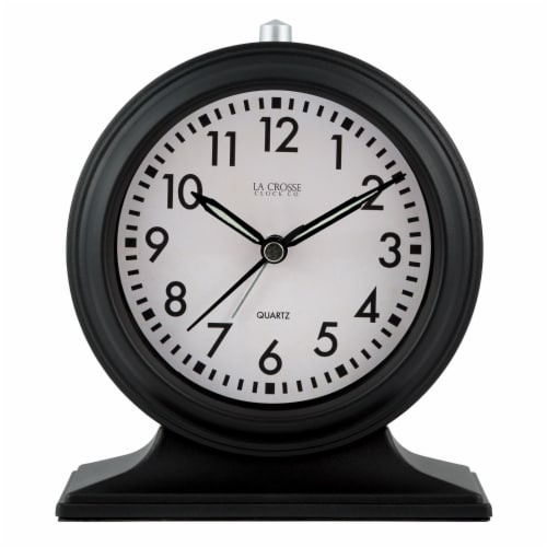 La Crosse Tabletop Alarm Clock - Black Perspective: front