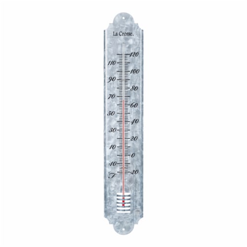 La Crosse Technology® Galvanized Thermometer Perspective: front