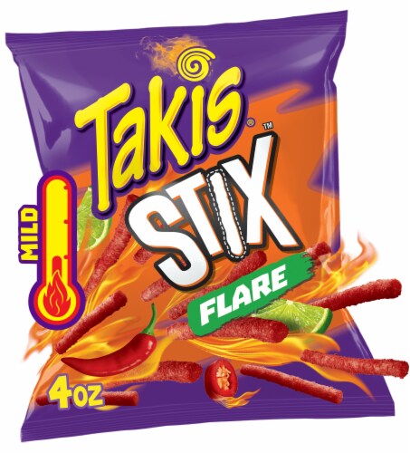 Takis Flare Stix Chili Pepper & Lime Corn Snack Sticks Perspective: front