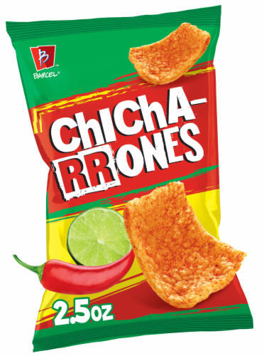 Barcel Chicharrones Chili Pepper & Lime Puffed Wheat Snack Perspective: front