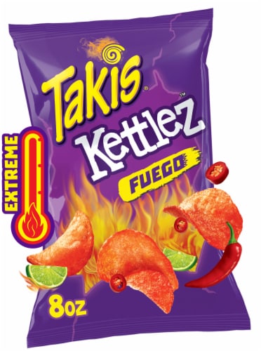 Takis Fuego Kettlez Hot Chili Pepper & Lime Kettle-Cooked Potato Chips, 8  oz - Ralphs